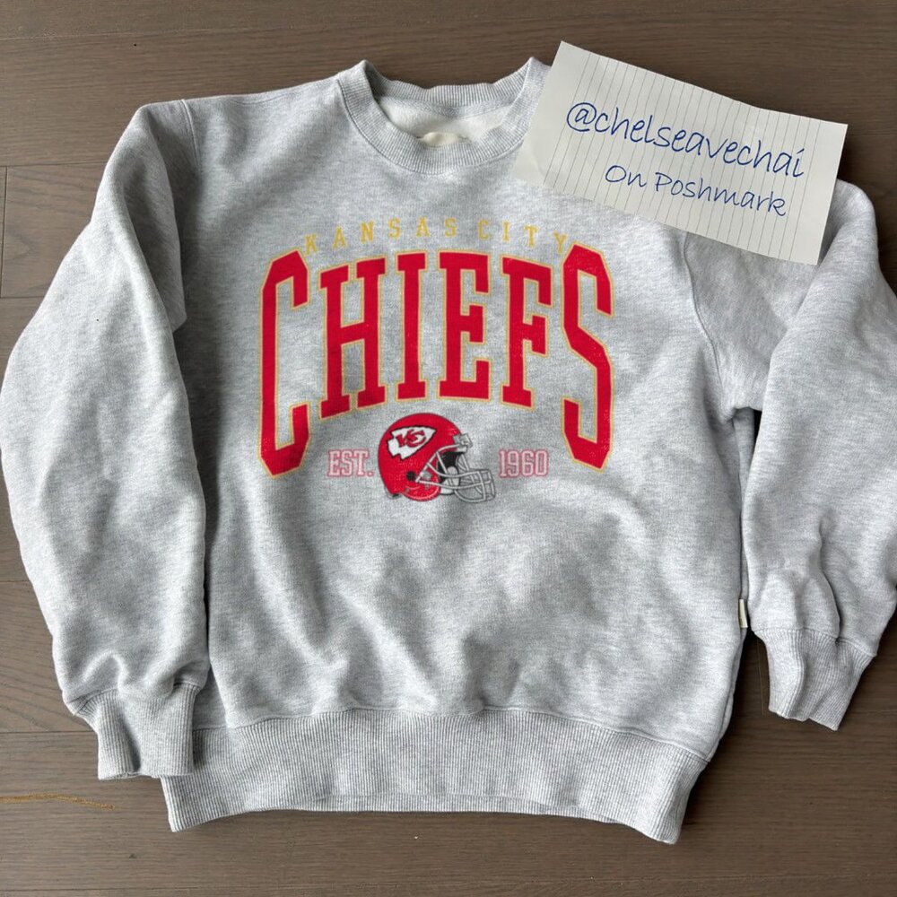 Vintage Kansas City Chiefs Crewneck Sweatshirt, 90s NFL KC Chiefs Football Shirt